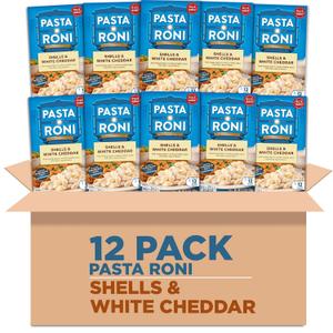 Pasta Roni Shells & White Cheddar Mix 6.2 Fl Oz (Pack of 12), Best By: Jul 17 2026