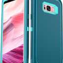 LeYi Compatible for Samsung Galaxy S8 Case: Galaxy S8 CaseNOT Fit S8 Plus Upgrade 3-in-1 Full Body Shockproof Rubber Cover, Tough Rugged Dustproof Defender Protection Case Samsung Galaxy S8, Teal