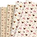 Pineraap 12 Sheets Espresso Martini Wrapping Paper, A Tini Bit Older Gift Wrap Bow Pattern Gift Packing Paper for Birthday Party Bachelorette Bridal Shower DIY Crafts, 19.7 x 27.6 Inch