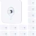 Uniclife 60 Pcs Self Adhesive Picture Hooks 33 Max lbs Load No Drill Screw Stickers Heavy Duty Picture Hangers Without Nails Wall Hooks for Hanging Waterproof Hangers Sticky Hook for Bathroom Kitchen