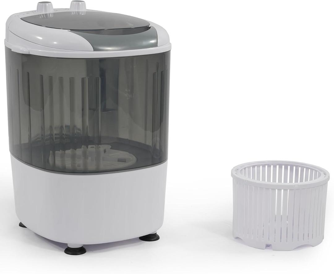 BC-SUS-MINIPWM-GY-1G Portable Mini Washing Machine, White/Gray