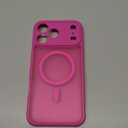 MOCCA Magnetic for iPhone 17 Pro Max Case, (Compatible with Magsafe) (16FT Military Grade Protection) Full Camera Protection Anti-Fingerprint Slim Translucent Matte Phone Cover 6.9",Hot Pink