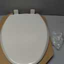 Mayfair Cassel Slow Close Toilet Seat, Easy Clean, Non Slip Premium Wood Seat, Easy Install, Made in USA, Elongated, Biscuit