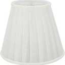 Aspen Creative 33112 Small Pleated Empire Shape Chandelier Clip-On Lamp Shade, White, 3" Top x 5" Bottom x 4-1/4" Slant, 3" Top X 5" Bottom X 4 1/4" Slant Height