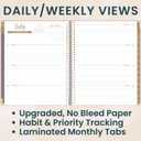 bloom daily planners HARDCOVER Planner 2026-2027 (8.5" x 11") Academic Year (July 2026 - July 2027) - 13 Months Task Goal Planner for Women - Monthly & Weekly Agenda Book - Purple Linen