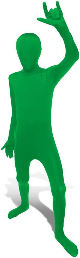 Morphsuits Kids Bodysuit Full Body Suit Halloween Costume, Skin Suit For Boys (Large, Green)