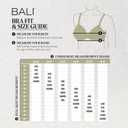 Bali Women's Minimizer Bra, Satin Tracings Underwire Bra, Bustline Slimmer, Full Coverage Bra (Black)