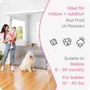 Retractable Baby Gate Perma Child Safety 33" Tall x 71 Wide, Mesh, for Stairs, Doorways, Dogs, Pets, Indoor, Outdoor, One-Handed Operation, Locking, Easy Install, Hardware Mount, Gray