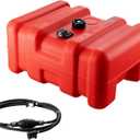 VEVOR Marine Tank, 14.53 Gallon/55L, Boat Tank with 9.8 ft Long Hose, Two-Way Vent Cap, High-Density Polyethylene, Leak-Proof, Visible Gauge, Easy to Carry, for Outboard Engine Fishing Boat Yacht