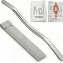 15.75" Muscle Scraper Tool for Back & Legs, Long Bar Myofascial Massage Release Tool, Stainless Steel Scraping Tool Physical Therapy, IASTM Fascia Scraper, Guasha Tool for Body Skin Neck