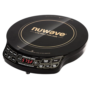 Nuwave Gold Precision Induction Cooktop, Portable, Powerful with Large 8” Heating Coil,100°F to 575°F, 3 Wattage Settings, 12” Heat-Resistant Cooking Surface
