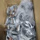 Candle Holders Set Matte Candlesticks Holders Decorative Taper Candle Holders Modern Metal Candelabras for Wedding Dinning Anniversary Home Xmas Party Decor Table Centerpiece (Silver, 24 Pcs)