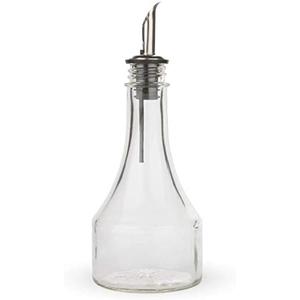 KegWorks Glass Syrup Bottle with Stainless Steel Pourer,transparent - 8 oz