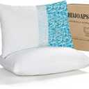 Cooling Pillow for Sleeping Queen Size Set of 2, Shredded Memory Foam Pillows Adjustable Firm Bed Pillow with Zipper, Cool Pillow for Hot, Side, Back and Stomach Sleepers