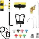 RAYNEL 24FT Telescoping Pressure Washer Wand with Heavy-Duty Lever Lock
Comes with Brush Head,7 Nozzle Tips,2 Hose Adapters and Support Harness