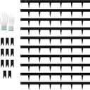 33ft. Metal Landscape Edging 4.5 inch (1.5" Above Ground, 3" Below Ground), 10 Pack Galvanized Steel Landscape Lawn Edging for Lawn Yard, Bendable Hammer-in Metal Lawn Edging with 11 Stakes and Gloves