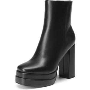 DREAM PAIRS Women's Platform Gogo Chunky Heel Ankle Boots | Comfort Party Dress Booties Shoes for Women, Square Toe High Heels Ankle Boots,Y2K-Inspired Style Boots
Size 6