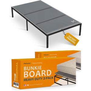 Meliusly Heavy Duty 10mm Bunkie Board Twin XL 2-Pack (38x79'') Patent Pending Low Profile Bed Board Design - Breathable, Noise Minimizing, Moisture Resistant Bunkieboards, Low Profile Bed Support