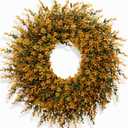 28'' Large Full Boxwood Wreath for Front Door Porch Window（Orange）
