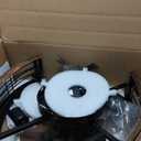 LEDIARY 20" Caged Ceiling Fan with Light and Remote, Low Profile Flush Mount Fandelier, Black Gold Bladeless Enclosed Small Fan Lights Ceiling Fixtures, Rustic Farmhouse Style for Bedroom, Outdoor