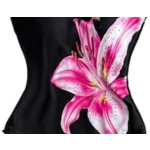SOLY HUX Girl's One Piece Swimsuits Floral Tie Shoulder Bathing Suit Summer Beach Vacation Clothes, 16 Years Old