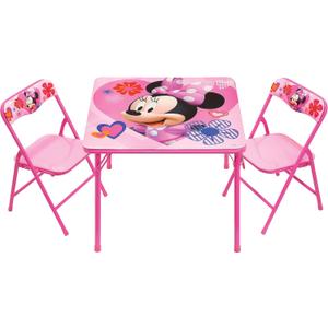 Minnie Mouse Activity Table Set with 2 Chairs for Girls Ages 3-7 Years Old, Onesize