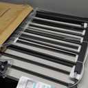 COMOMY 36" Extra Tall Baby Gate for Stairs and Doorways - Fits 29.5" to 48.8" Wide Openings, Auto Close Extra Wide Dog Gate for House, Pressure Mounted Easy Walk Through Pet With Door, Black