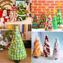 CCINEE 6 Packs Foam Cones for Crafts, Assorted Polystyrene Floral Foam Cones for Christmas Tree Gnomes Art and Craft School Activity Wedding Home Table Centerpieces Decorations