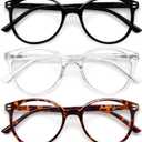 GIBLOGO Reading Glasses for Women/Men Eye Glasses Blue Light Reading Glasses Cheaters Eyeglasses (A3 3 Pack)