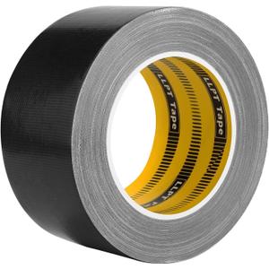 LLPT Duct Tape Premium Grade 2.36 Inches x 108 Feet x 11 Mil Easy Tear Residue Free Strong Adhesive Color Black (DT242)