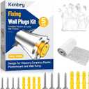 Kenbry Drywall Anchor Repair Kit,1.96' x 39.37' Patch Easy Cut for Fast Loose Anchors Fix, No Need to Redrill or Fill, Ideal for Most of Surfaces