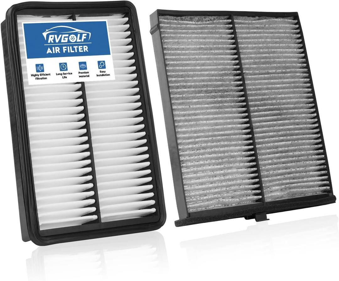 Engine+Cabin Air Filters Fit for 2013-2023 Mazda CX-5(2.0L/2.5L), 2014-2018 Mazda 3 (2.0L/2.5L), 2014-2020 Mazda 6 (2.5L) Engine Air Filter Replacement Air Filter Accessories# CF11811 CA11259
