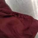 Floerns Women's Square Neck Lantern Long Sleeve Dress Split Ruched Party Midi Dresses Large