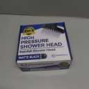 High Pressure Shower Head  AntiClogging Silicone Nozzles  2.5 GPM Removable Restrictor  Easy to Clean Adjustable Replacement  easy to install with Plumbers Tape  6 inch  Matte Black Finish