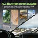 PARRATI Windshield Wipers for Toyota Highlander 2008-2019/Lexus GX460 2021-2023,26"+20" Front and 12" Rear,OEM Replacement Wiper Blades,Quiet & Streak-Free(Set of 3)