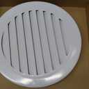 PATIKIL 10 Inch Round Soffit Vent, Aluminum Alloy Wall Vent Grille Cover Exterior Exhaust Louvered Vent with Built-in Mesh for Kitchen Bathroom Garage, White