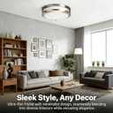 Drosbey 36W Dimmable LED Ceiling Light Fixture, Flush Mount Light Fixture, Ceiling Lights for Bedroom, Kitchen, Bathroom, Super Bright 4000 Lumens, 400W Equivalent, 5000K Daylight White, UL Listed