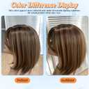 Synthetic Hair Topper with Bangs 18 Inch Layered Toppers for Women with Thinning Hair 5.5" x 5" hand Tied Forehead Hairline 360 3D Cover Wispy Synthetic Toppers Hair for Women Fiber Wiglets