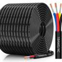 18 Gauge Wire 4 Conductor Electrical Wire, 18 AWG Tinned Copper Stranded PVC Cable, IP68 Waterproof/Flexible/Low Voltage Cord for Automotive, RV, Marine, Solar, LED Lighting(200FT)