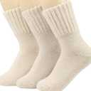 Weweya Boot Socks for Women - Thick Winter Knit Warm Socks - Gifts for Women (Medium, Cream, Cream, Cream)