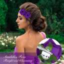 12 Pack Rose Hair Clip Flower 2.8'' Hairpin Floral Brooch Floral Hairclips Mexican Flowers Hairpin Party Supplies for Women Rose Hair Accessories Wedding Pack(Dark Purple)