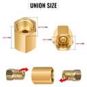 Brake Line Fittings for 3/16 inch Brake Line Tube, 3/8-24 Threads, 12 Pieces (4 Unions, 8 Nuts)