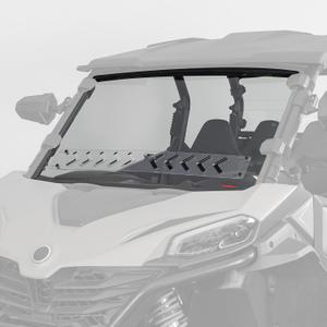 KEMIMOTO Front Vented Windshield Compatible with 2023+ CFMOTO ZForce 950 Sport & Trail / ZForce 800 Trail G2, 2-IN-1 Pre-Installed Rubber Strip Hard-Coated PC Less Fog Scratch Resistant Full Window