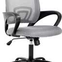 BestOffice Office Chair Ergonomic Cheap Desk Chair Mesh Computer Chair Lumbar Support Modern Executive Adjustable Stool Rolling Swivel Chair for Back Pain (Grey) (1 Pcs)