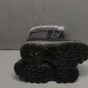 ANGRYRAM Winter Steel Toe Boots for Women Warm Insulated Non Slip Snow Boots Comfortable Work Shoes Mid Calf Faux Fur Furry Snow Shoes for Industry Construction Outdoor Winter, Size 7.5