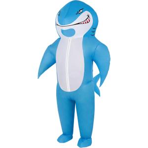 M MH ZONE Halloween Inflatable Costume for Adults&Kids Shark Costume Full-Body Cosplay Suit for Halloween, Christmas,Carnival