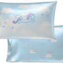 Cinnamoroll Beauty Silky Satin Standard 2 Pack Reversible Pillowcase Cover 20x30 for Hair and Skin, (Officially Licensed Product) by Franco Collectibles