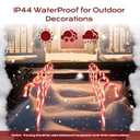 Christmas Candy Cane Lights 12Pcs Christmas Pathway Lights with 72 Count Incandescent Clear Lights, Connectable 12 Inch Pathway Makers Lights for Indoor Outdoor Walkway Patio Yard Lawn Decorations (Red)
