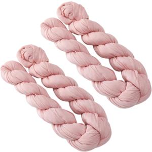 Generic 2 Pieces Cheesecloth Table Runner Arbor Drapery Trendy Creative Wedding Backdrop for Party Decor Anniversary Stage Decoration , Pink