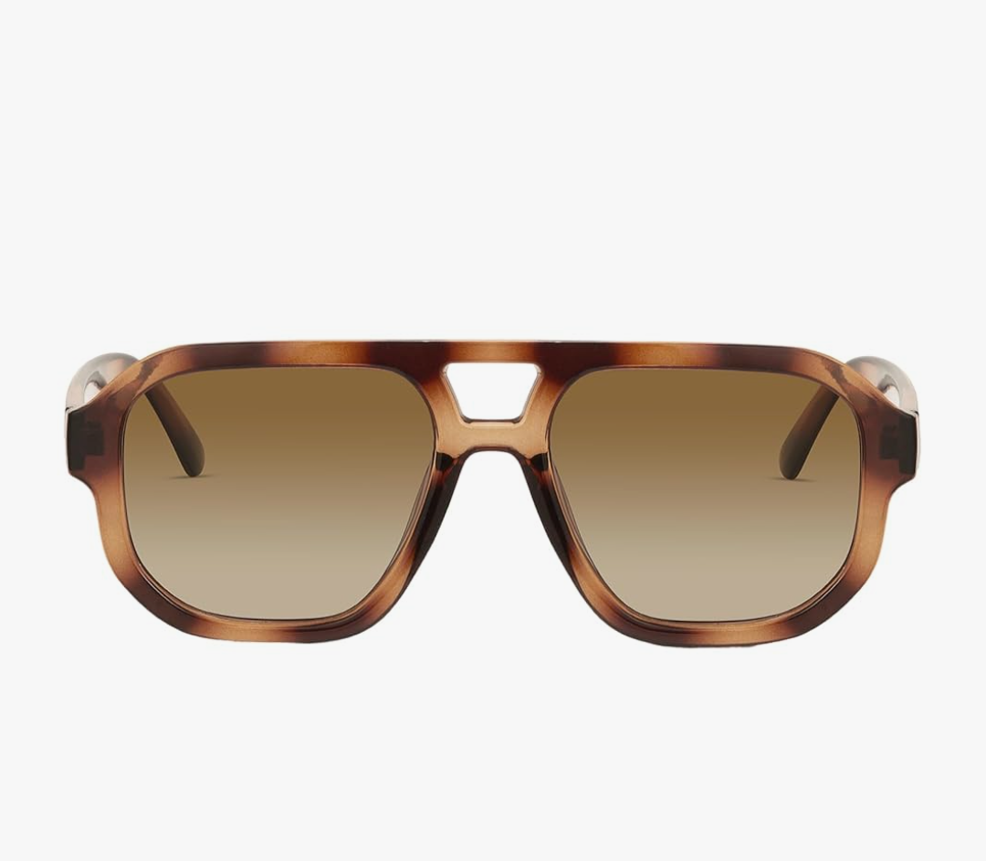 livho Trendy Polarized Square Aviator Sunglasses Women Men Square Eyewear Frame, Retro Sun Glasses for Women Men 2025 Shades